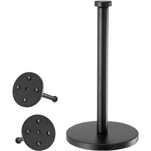 TikTokShopBlackFridayVEVOR Paper Towel Holder Countertop, Stainless Steel Kitchen Paper Towel Stand with Weighted Base and Suction Cups, Non-Slip Countertop Kitchen Paper Roll Holders for Kitchen Bathroom