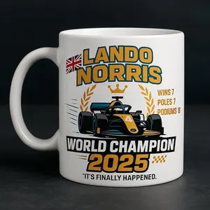 Lando Norris 2025 World Champion Mug Lando Norris 2025 World Champion Mug
