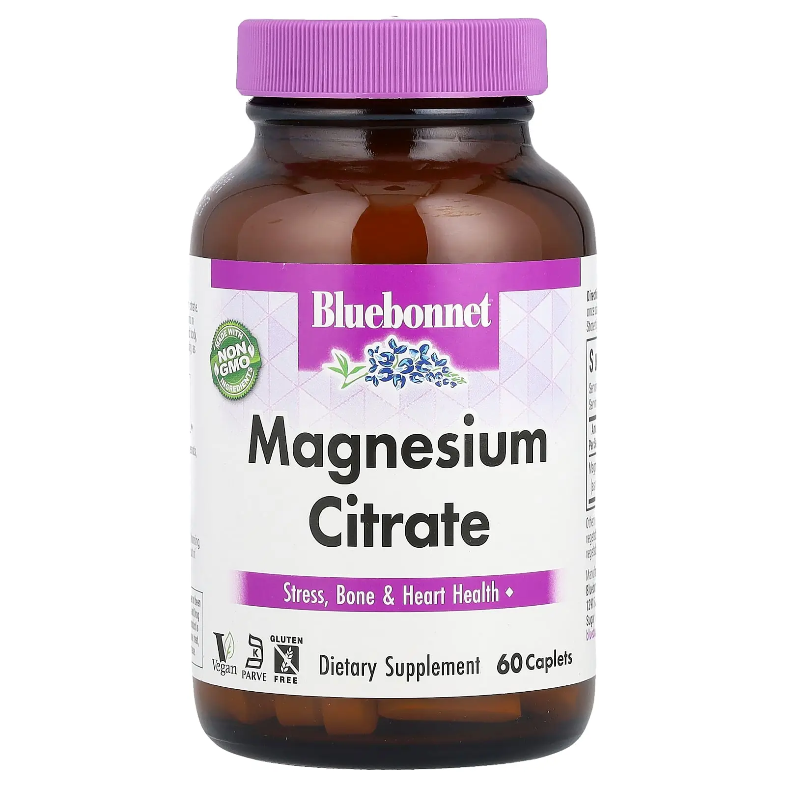 Bluebonnet Nutrition Magnesium Citrate, 60 Caplets (200 mg per Caplet) Bluebonnet Nutrition Magnesium Citrate, 60 Caplets (200 mg per Caplet)
