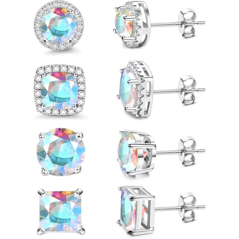 18K White Gold Plated - AB CZ