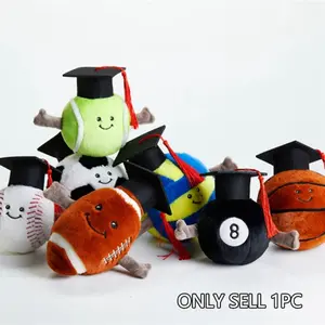 Doctor Hat Basketball Football Rugby Tennis Volleyball Baseball Soft Adorable Stuffed Plush Toy, Fan Collection Decoration, Desktop Ornament, Birthday Gift, Graduation Present