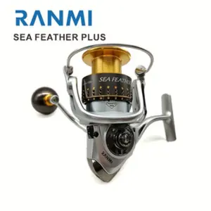 Ryobi Ranmi Sea Feather Plus Spinning Reel, Freshwater & Saltwater Use, Sizes 2000-8000, Durable Fishing Gear