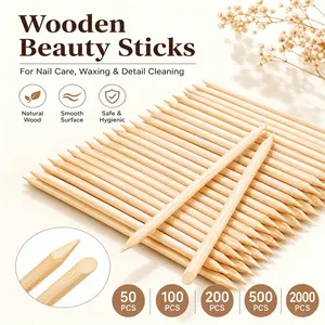 Orange Wood Nail Sticks, 75mm Cuticle Pusher And Cuticle Management Nail Cleaning Sticks For Versatile Use: DIY Nail Art, Manicure Care, Nail Salons And Home Use, 10-2000pcs