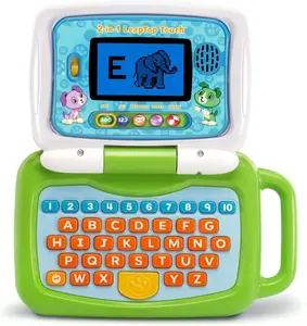2-in-1 LeapTop Touch Early Learning Toy Book - Green, Early Childhood Education Material for Kids