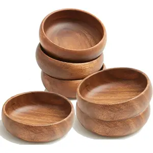 Charles Acacia  Snack Serving Bowl, 6" x 2" (Set of 6)