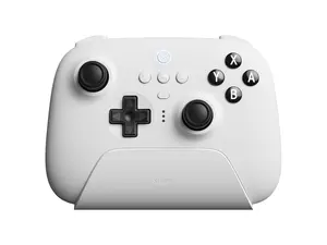8BitDo Ultimate Bluetooth Wireless Controller for Switch, PC and Steam with Travel Case - White