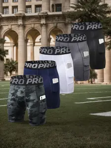 Men's Letter Tape Pocket Boxer Brief, Quick Drying Breathable Comfortable Athletic Compression Underwear for Men, Casual Men's Underwear for All Seasons, Sportswear