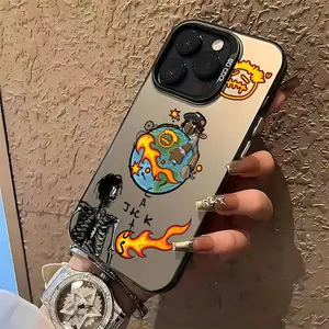 Phone case: Energetic Hip-Hop Singer Jack & Earth Pattern Phone Case, Suitable for iPhone 17 16 15 14 13 12 11 Pro Max iPhone XS XR XS Max, Creative Fashion Design, Unisex, Gift for Friends, Family, Boyfriend, Girlfriend