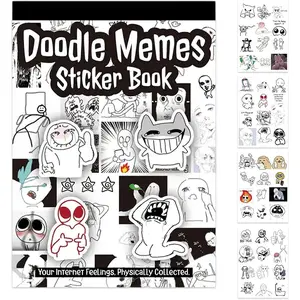 Doodle Memes Sticker Book, DIY Sticker, 460+ Pcs Funny Internet Feelings Stickers - A Physical Collection of Memes for Laptop, Water Bottle, Journal and Scrapbooking
