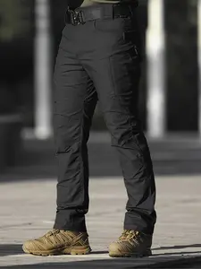 Men's multifunctional tactical cargo pants, All Seasons Trousers, Fitted, durable fabric, durable work pants for hiking, designed with zip pockets, suitable for outdoor and casual wear, belt not included, Casual Fashion Bottoms