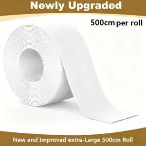 【Extended Length 5M】 Waterproof Mold-Proof Toilet Sealing Strip,Self-Adhesive Sealant Tape forKitchen Bathroom, Moisture Proof Sink Joint Sealer Patch Every Corner,Say Goodbye to Dirty Edges!#Home Hack