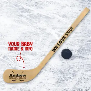 Personalized Hockey Stick | Baby Name & Birth Info | Nursery Decor