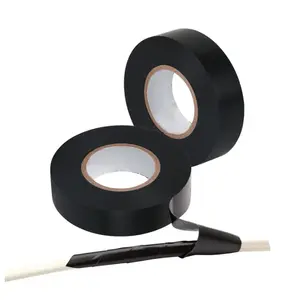 Black Electrical Tape 3/4 in x 66ft, PVC Insulation Tape, Flame Retardant & Weather Resistant, Heavy Duty for Professional Wiring, Automotive, and Household Repairs