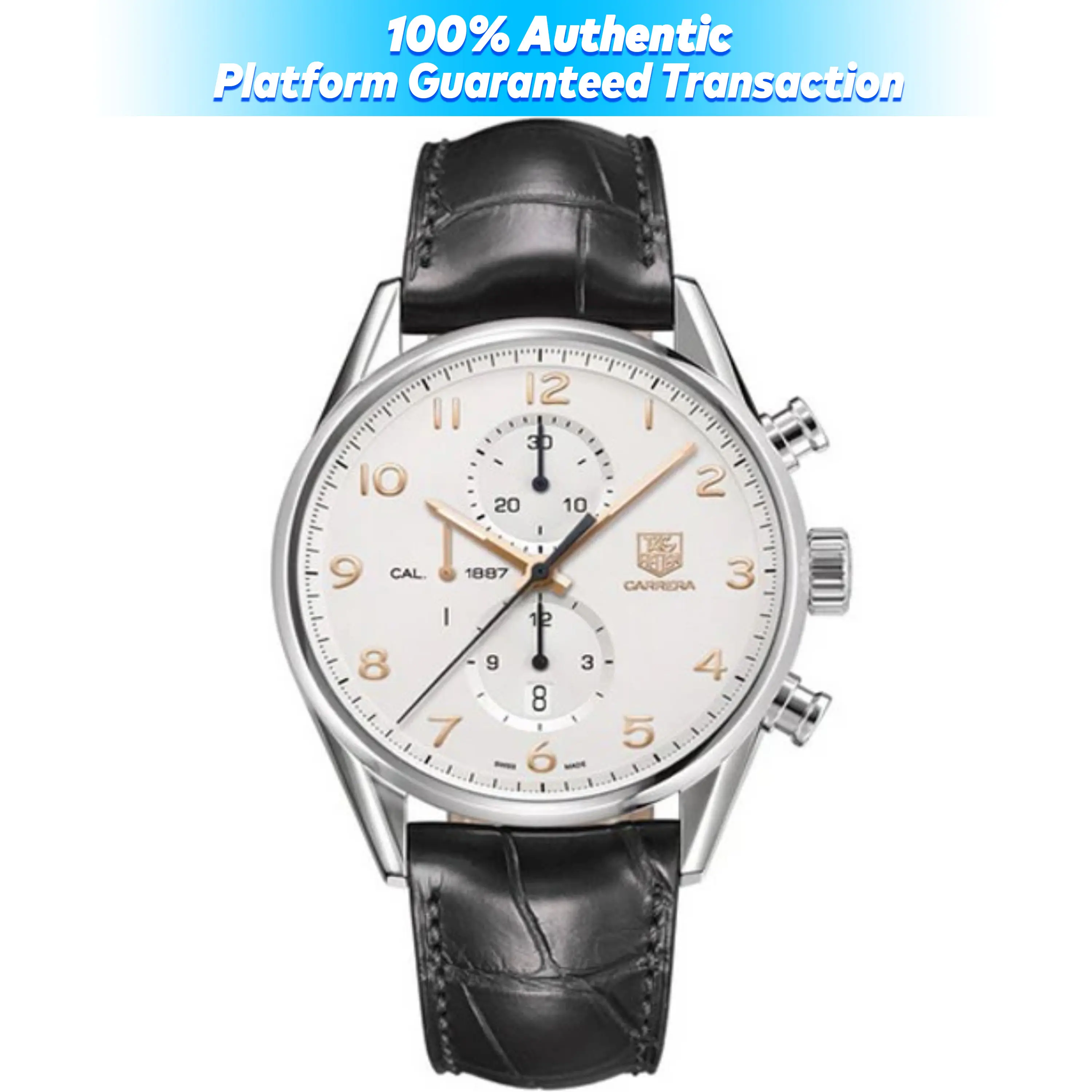 TAG Heuer Carrera Calibre 1887 Automatic Chronograph 43 mm — Ref. CAR2012.FC6235/9419