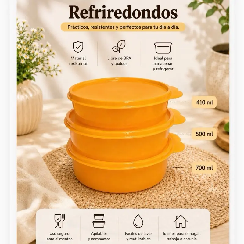 Refriredondos 410ml, 500ml y 700 ml