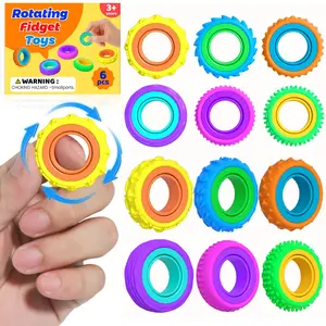 Fidget Toys Silicone Sensory Ring for Kids and Adults, Stress Relief Rotating Ring, Unisex Decompression Toy, Model 102759