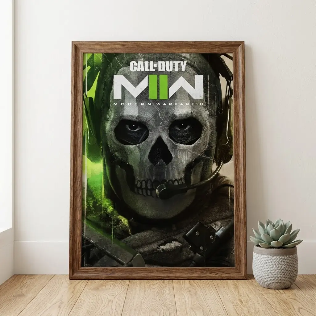 Call of Duty Modern Warfare Poster, Tactical Military Gaming Wall Art, FPS Video Game Print, Gamer Room Decor, No Frame