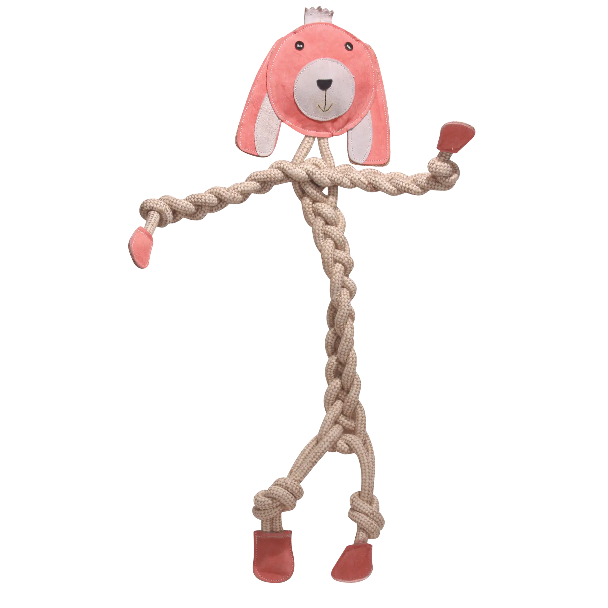 Bitsy Bunny Natural Rope Knottie Dog Toy Large 9mm rope diameter