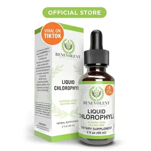 Liquid Chlorophyll Drops  Healthcare Supplement - Natural Deodorant and Detox - Gut Support Healthcare Liver