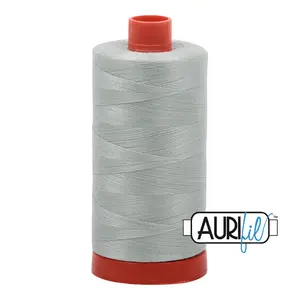 Aurifil 50wt Cotton Thread - 1422yd, Platinum Gray Neutral, A1050-2912 - Ideal for Piecing, Garment Sewing, Refined Finishing Work, Smooth Stitching