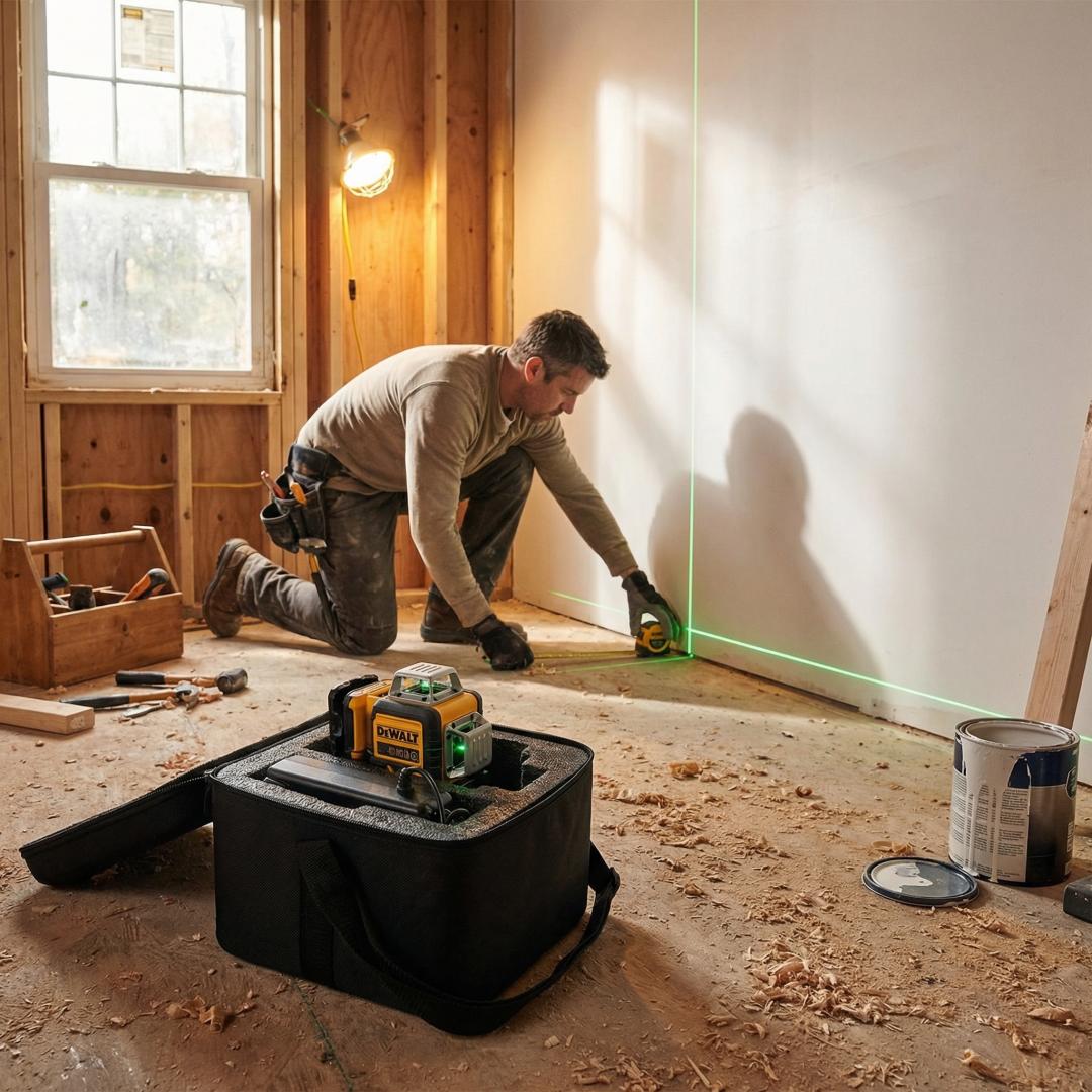 Dewalt DW089LG 3 Sides*360 Degree Vertical 12V Lithium Battery 12 Lines Laser Level Horizontal Green Meter Outdoor 2026