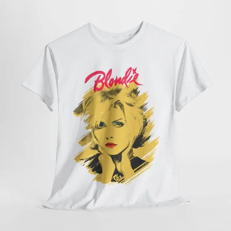 Retro Blondie Graphic Tee: 80s Music Fan Unisex T-Shirt, Short-sleeve, Menswear Top