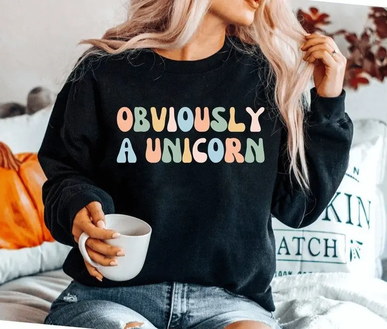 [Sale off up to 50%] Obviously A Unicorn sweatshirt Unisex Unicorn sweatshirt Gift For Her Funny sweatshirts Unicorn sweatshirt Unicorn