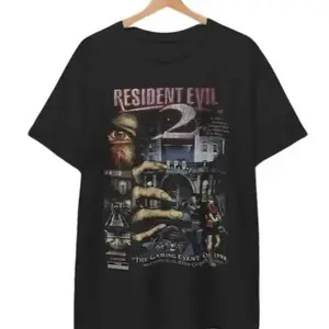 Resident Evil Leon S. Kennedy Graphic Tee, Video Game Character Shirt, Biohazard Themed T-Shirt, Retro Gaming Fan Apparel, resident evil shirt, resident evil merch, resident evil 4 shirt, Unisex Menswear Womenswear Top
