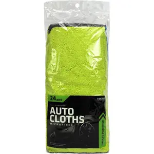 Viking  16 x 12 in. Microfiber Auto Cleaning Cloth, Assorted Color - Pack of 24