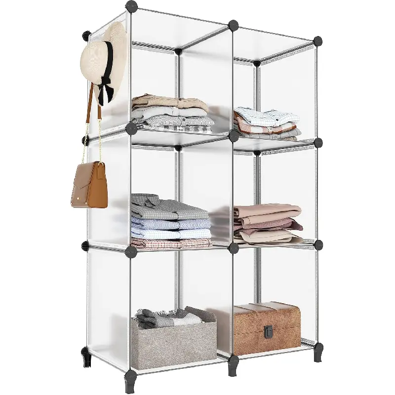 6-Cube Storage Organizer, Closet Organizer Storage Shelf Bookcase Bookshelf with Metal Hammer, Storage Cubes Organizer Cabinet for Kids, Closet, Bedroom, Bathroom, (11.8x11.8x11.8 inch) : Home & Kitchen