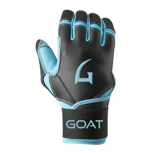Origin Series Long Cuff Black and Electric Blue Batting Gloves