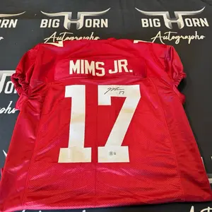 Marvin Mims Jr. Custom Oklahoma Jersey - Autographed Jersey with Beckett COA
