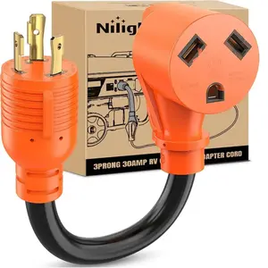 Nilight 3 Prong 30AMP to 30AMP RV Generator Adapter Cord, Generator Cable, Rv Connector