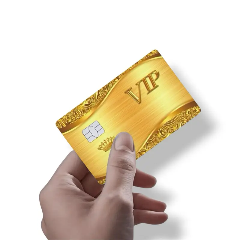 VIP Gold Card Holographic Credit Card Sticker Debit Skin Decal Cover Waterproof Vinyl Easy To Apply