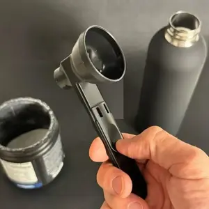 Coffee Scoop & Funnel for Reusable K Cup Refillable Coffee Pods,Mess-Free Measuring Spoon 2 TBSP Capacity for Ground Coffee, Protein Powder & Tea, Funnel Design without Spilling(2, Black)