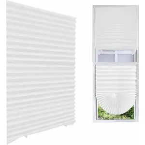 2 Piece No Drill Blinds, Adhesive Window Shades, Temporary Light Filtering Privacy Protection, Easy Installation, Includes 4 Clips & 4 Hook-And-Loop Pairs, Non Drill Blinds