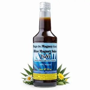 Jugo de maguey Yuvi 100%Natural Azado  y  Reforzado con 15 plantas  32 Oz