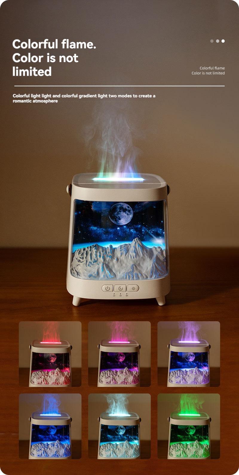 Simulated Planet Galaxy Aromatherapy Diffuser Home Use Multicolor Flame Fragrance Machine USB Humidifier