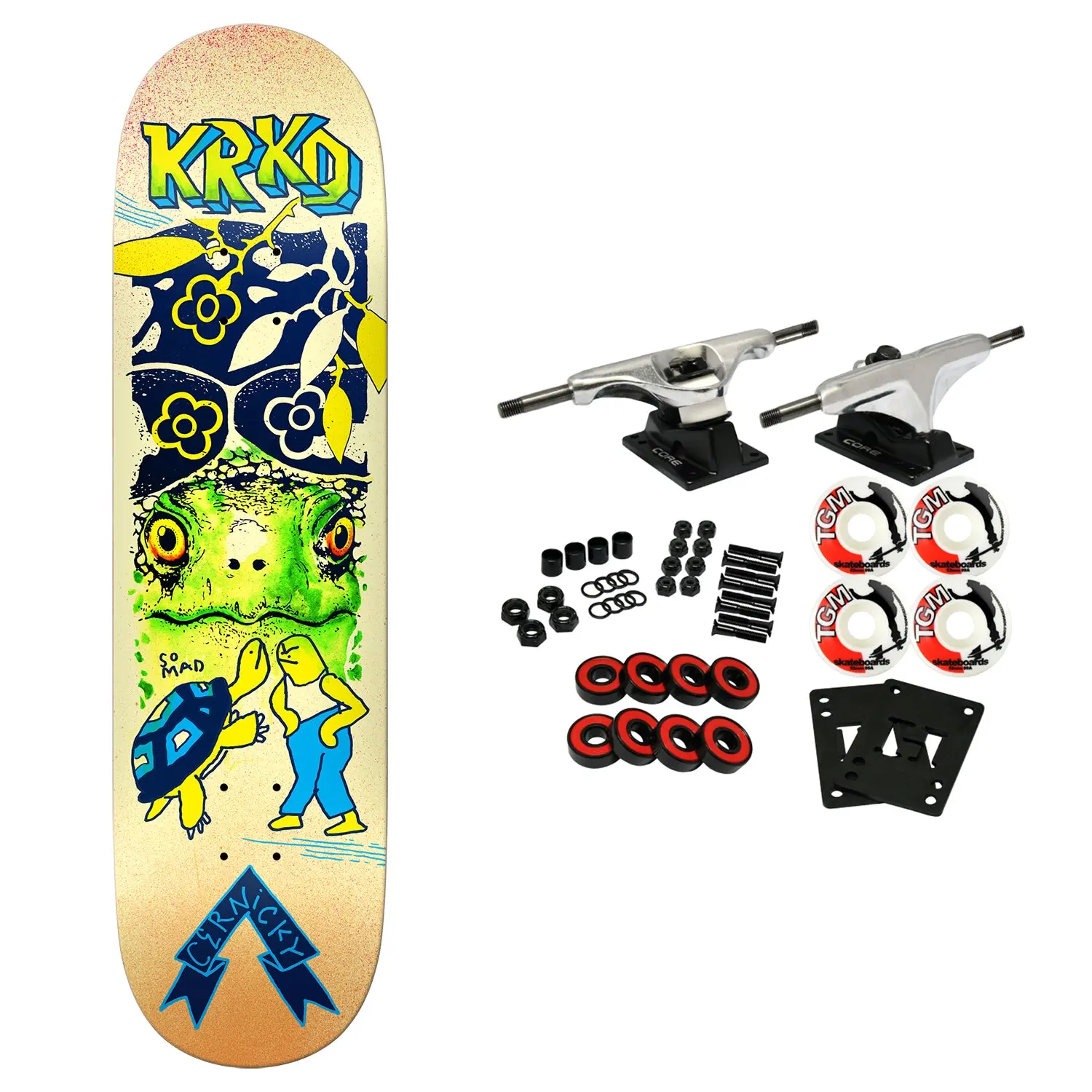 Krooked Skateboard Complete Cernicky Mad Turtle True Fit 8.5" x 31.35"