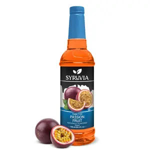 Syruvia Sugar Free Passion Fruit Flavored Syrup for Drinks, Cocktails, Lemonades, Iced Teas and Desserts – 25.4 fl oz