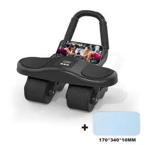 Automatic abdominal rebound, abdominal contraction and rolling abdominal training, abdominal wheel, four-wheel healthy abdomen, men's and women's family elbow support, roller exercise and fitness equipment