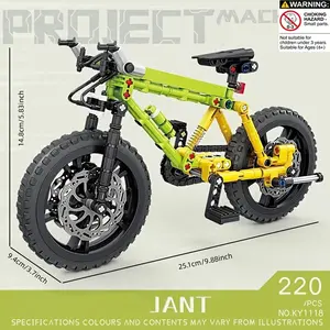 High-Quality Mountain Bike Model Building Set, Assemble, Detailed Collectible Desk Decoration, Birthday Festival Gift, No Battery Included