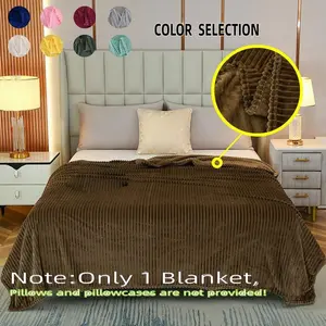 Super Soft Flannel Blanket, Bedroom Blanket, Multi-Color Options, Cozy Plush Throw for Sofa/bed/camping, Lightweight Warm Breathable, Pet Friendly, Home Essentials
