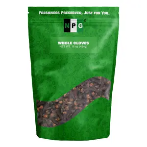 NPG Premium Whole Cloves Buds 16 Ounces 1LB, Strong Aroma and Flavor Cloves for Tea, Potpourri, Baking, Pomander balls, Meats, and Pumpkin Spices