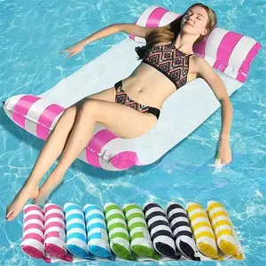 1-Piece Inflatable Water Hammock & Floating Bed – Foldable, Portable Lounger for Pools and Outdoor Water Leisure Pool Floaters