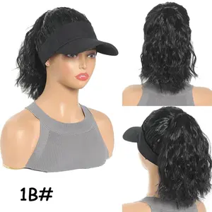 Hat With Hair Attached For Women Ponytail Curly Hair Hair Wig With Hair Cap Styling Baseball Baseball Cap Ponytail Hat Wig