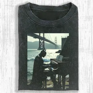 BATMAN PLAYS THE PIANO T-SHIRT