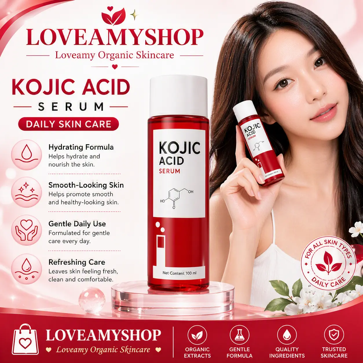 Kojic Acid Booster Serums  For a Glow Skin 100ML