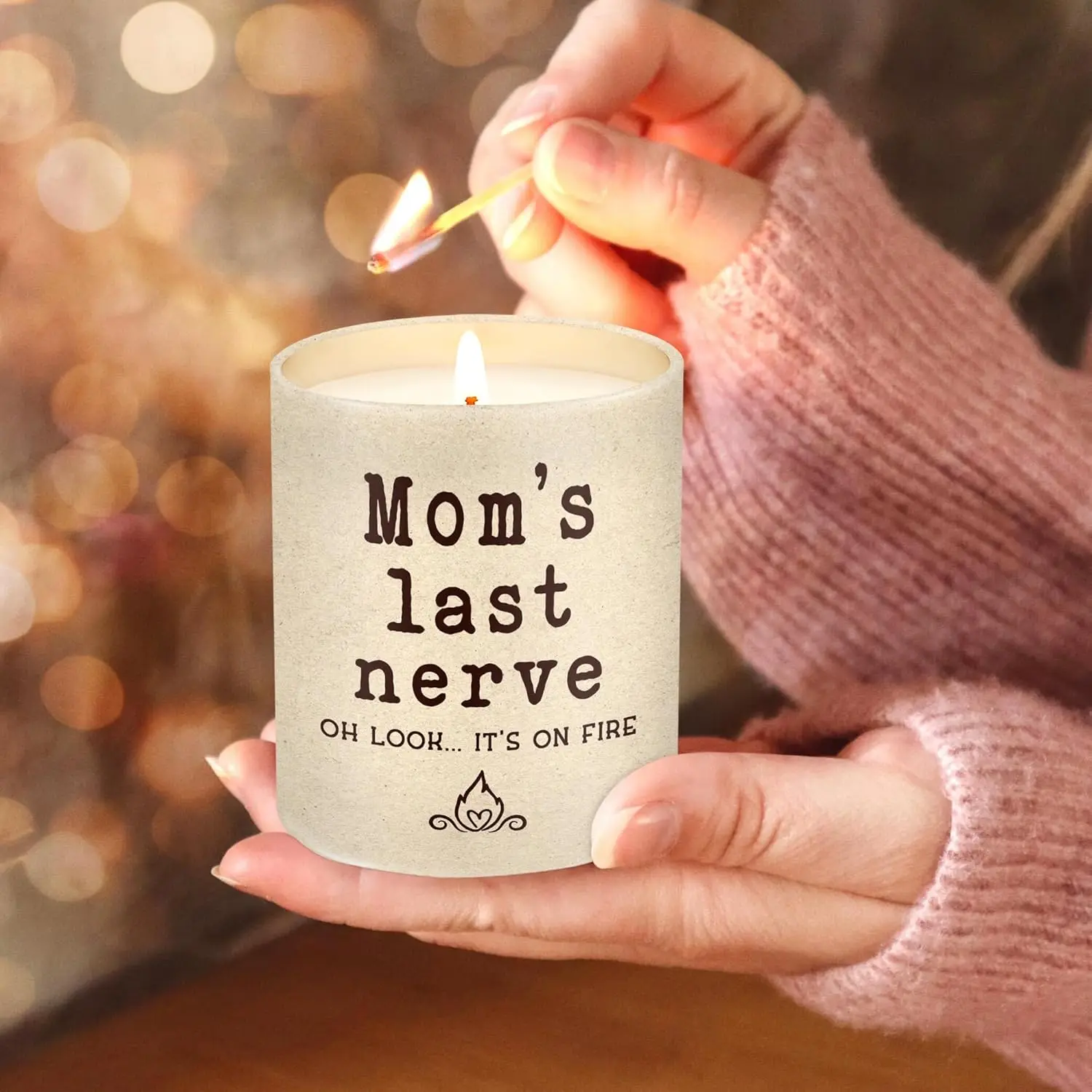 Vanilla Lavender Scented Candle for Home Relaxation-Christmas Birthday Gifts for Mom