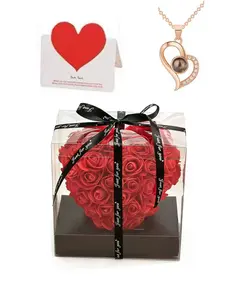 Valentine's Day Love Heart Necklace Gift Set, Perfect for Mother's Day, Romantic Gift for Girlfriend, Express Your Love